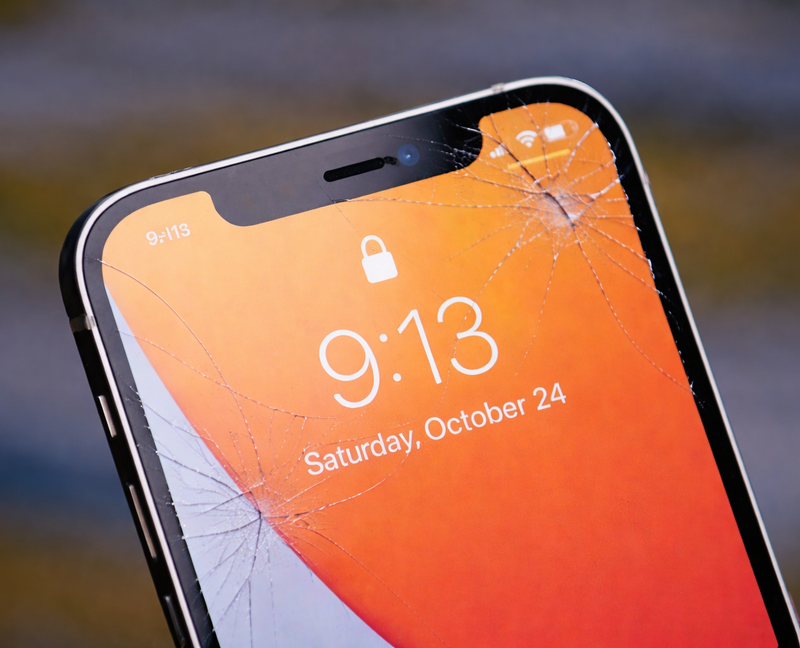 Écran de téléphone cassé